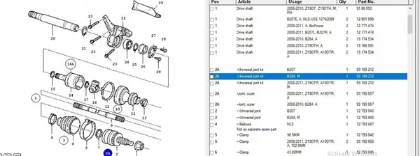 Saab 9-3 Ver2 2008 Arbre de Transmission Droit image 6