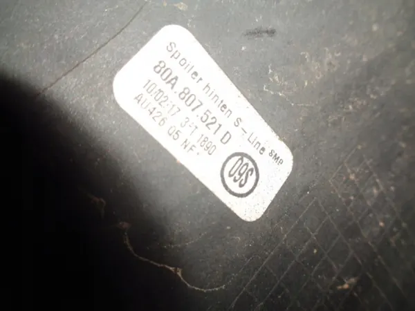 AUDI Q5 S LINE SPOILER POSTERIORE OEM 80A807521B image 9