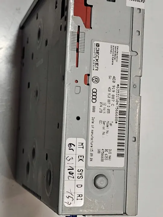Leitor CD Navegação Audi OEM 4E0919887C image 5