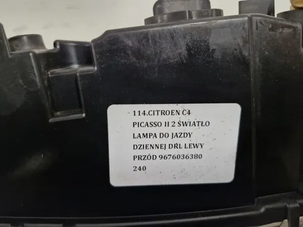 Citroen C4 Picasso DRL-valo OEM 9676036380 Vasen Etu image 9