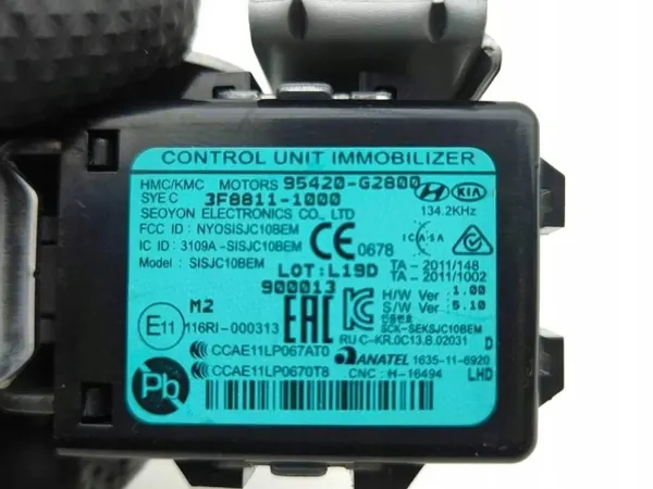 Module Immobilisateur Hyundai IONIQ OEM 95420-G2800 image 8