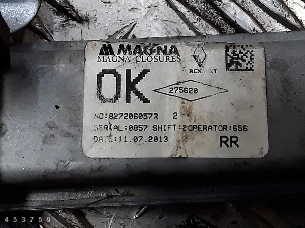 Raamregelaar Dacia Sandero 827206057r image 2