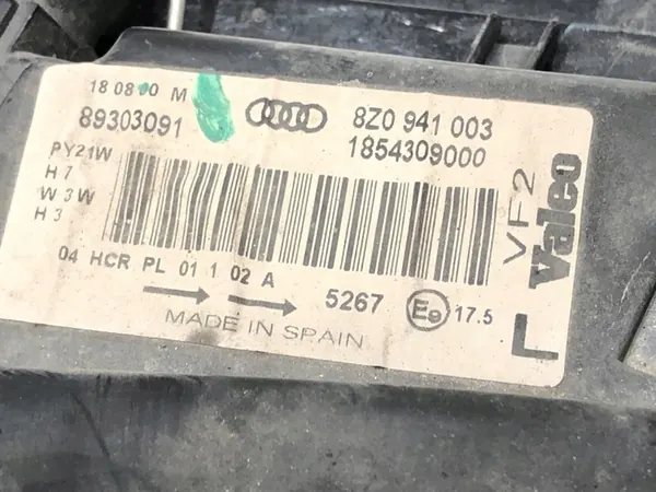 Faros izquierdo Audi A2 2000-2005 OEM 8Z0941003 image 4