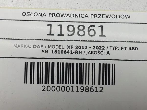 OEM 1810641-RH Guide Câble DAF XF 106 Côté Droit image 8