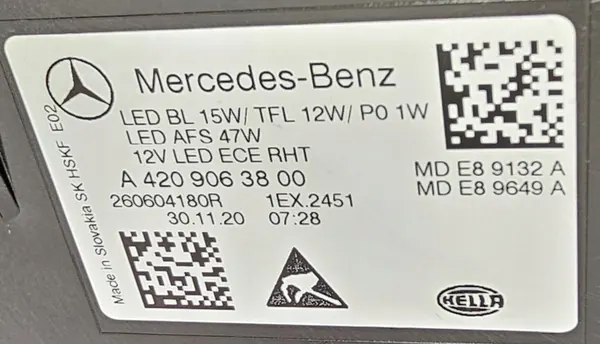 Linker Volledige LED Reflector Mercedes Citan II W420 - A4209063800 image 2