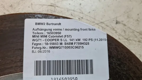 Disco de Freio Dianteiro BMW OE 34116866297 F39 F45 F48 MINI image 4