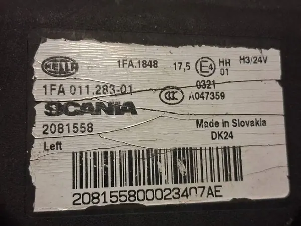 Intermitente Halógeno Izquierdo Scania OEM 2081558 image 3