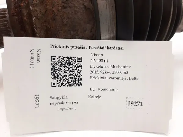 Framaxel Nissan NV400 2015 391012675R image 6