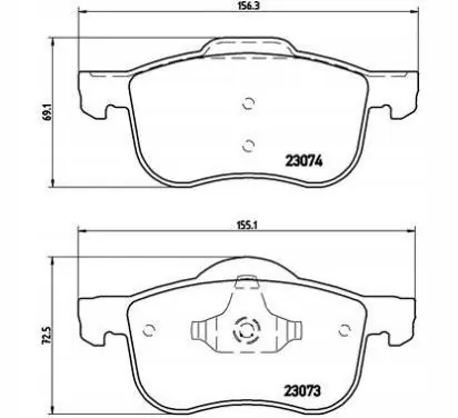 Pastillas de freno delanteras Volvo S60 Brembo P 86 016 image 2