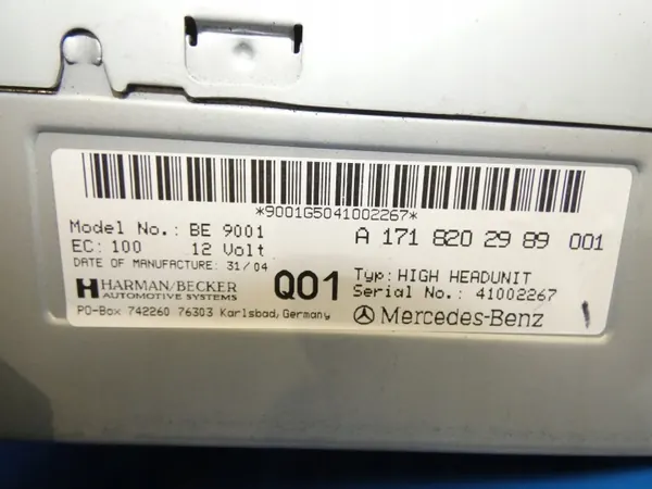 Radio Navigation Mercedes-Benz SLK OEM A1718202989 image 4