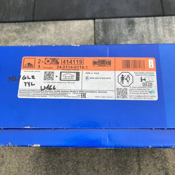 ATE Remschijfset voor Mercedes Benz GLE W166 image 2
