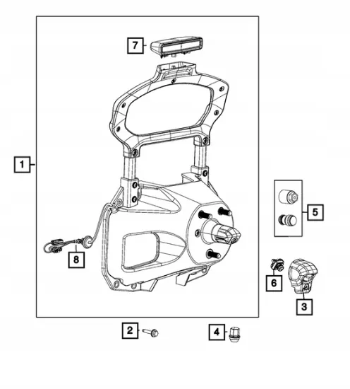 Backkameraskydd Jeep Wrangler JL 2018+ OEM kk68301879 image 3