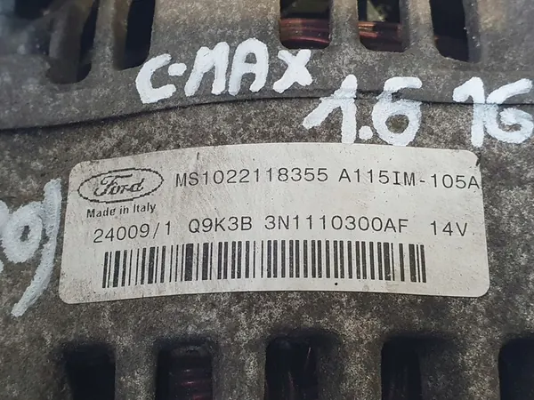 ALTERNATOR Ford C-Max 1.6 16V 105A MS1022118355 image 2