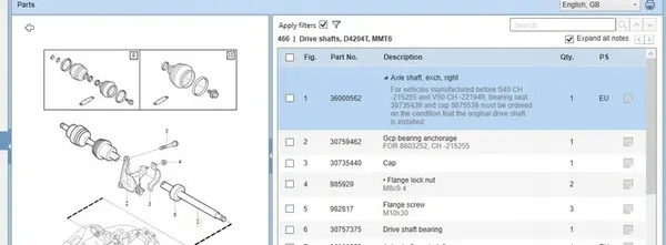 Volvo S40 2004 Höger Drivaxel image 6