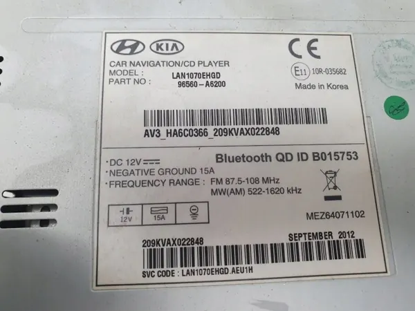 Radio CD Hyundai i30 II Coupé OEM 96560-A6200 image 6