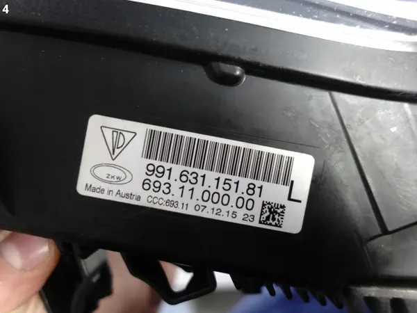 Porsche 99163115181 LED DRL Pisca Esquerdo Preto image 5