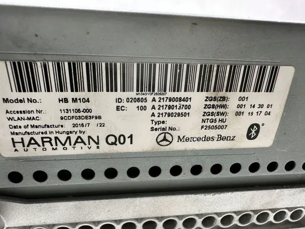 Module de navigation Mercedes-Benz S W222 OEM A2179013700 image 3