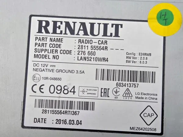 Radio Navigation OEM 281155564R für Renault Clio IV image 10