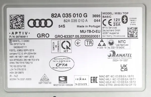 Begagnad Audi OE navigationsenhet 82A035010G image 9