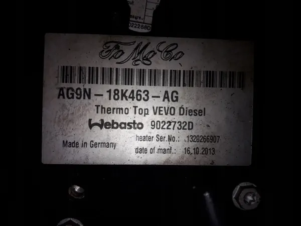 Webasto parkeerverwarming OEM AG9N-18K463-AG Ford Mondeo image 4