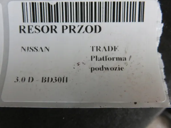 Etujousi Nissan RESOR PRZÓD NISSAN TRADE OEM image 3