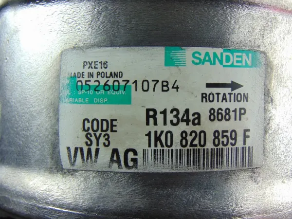 Klimakompressor OEM 1K0820859F mit Ventil - Sanden image 10