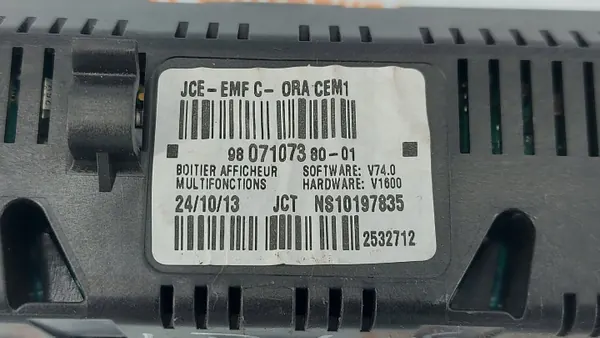 Ecrã CITROEN DS3 OEM 9807107380 - Usado image 8