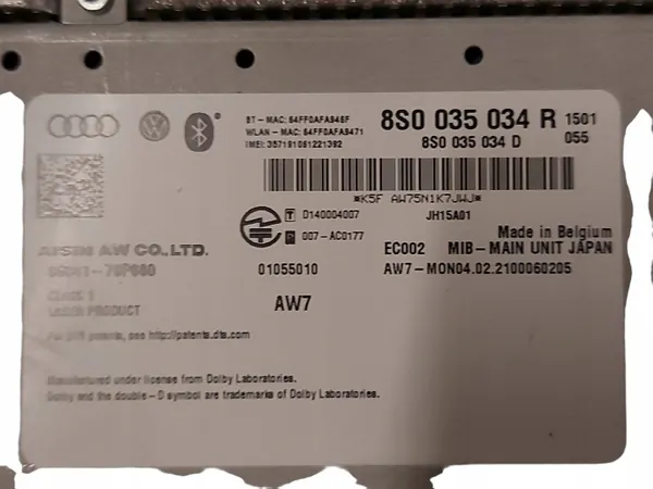 Controlador Multimédia Audi OE 8S0035034R - Usado image 5
