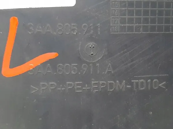 VW Passat B7 Left Front Wheel Arch Cover 3AA805911 image 5