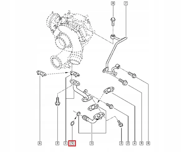 Joint O-ring Turbo 3.0 Diesel Infiniti Nissan image 3