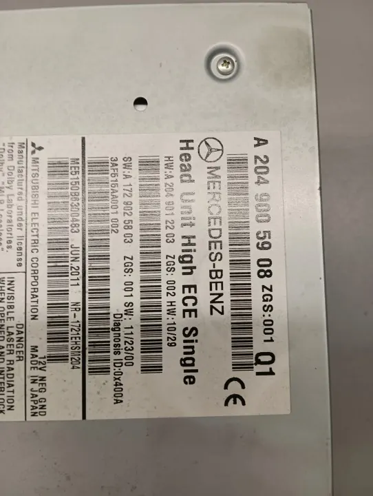 Radio CD Navigation Mercedes W204 OEM 2049005908 image 5