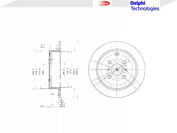 Disco de freio Delphi BG3867 Toyota Corolla image 3