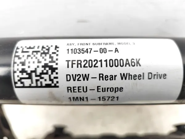 Tesla Model 3 Vorderer Hilfsrahmen OEM 1103547-00-A image 7