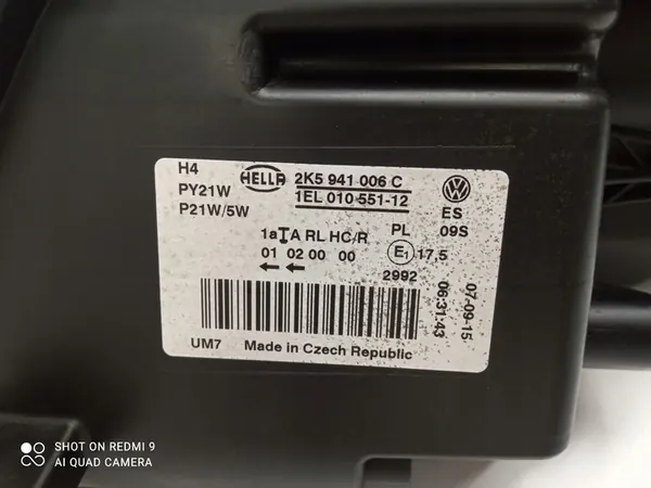 Oikea Ajovalo Volkswagen Caddy 2K5941006C image 7