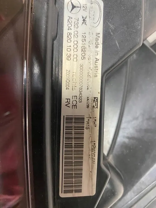 Rechter voorlamp MERCEDES GLK X204 A2048201039 image 9