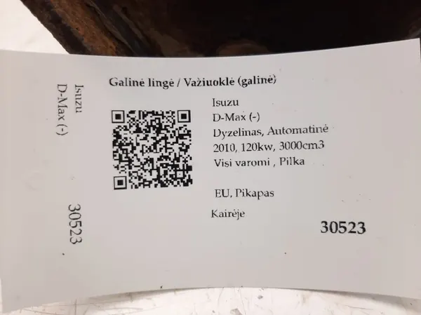 OEM MAM30523 Bakfjädring för Isuzu D-Max 2010 image 4