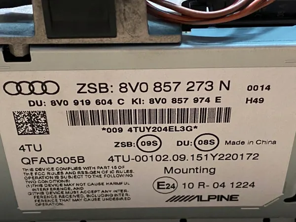 Pantalla LCD Audi A3 8V OEM 8V0857273N - Usado image 3