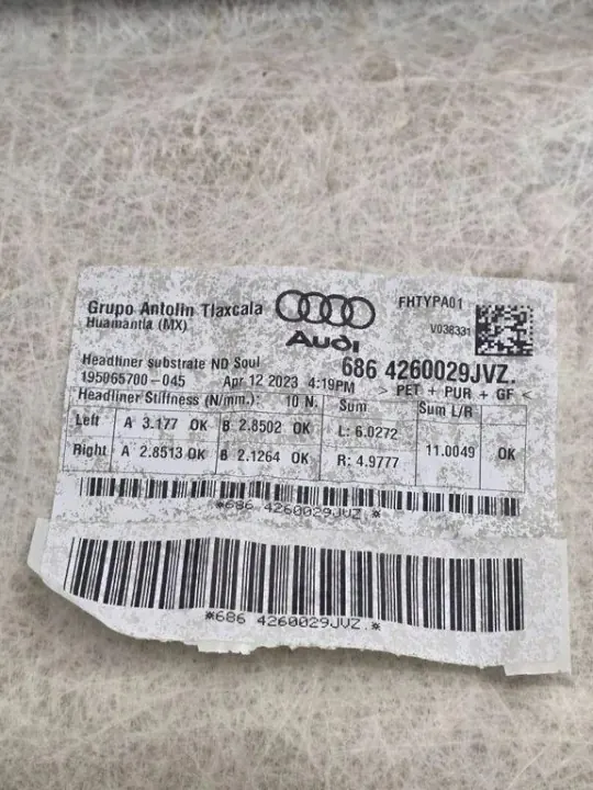 Plafonnier Audi Q5 SQ5 OEM 80A867506 Ensemble Complet image 2