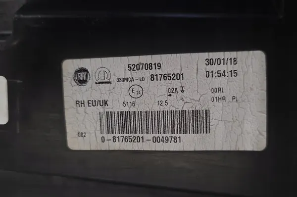 Farol Dianteiro Direito Fiat 500 Lift LED Original 52070819 image 10