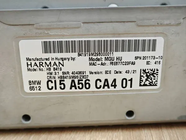 Radio Navigation BMW MGU OEM 5A56CA4 - Occasion image 5