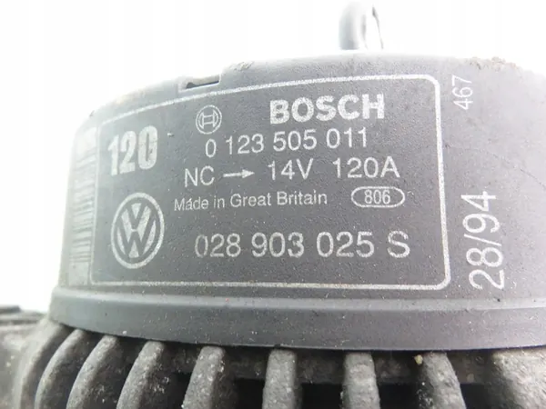 Vaihtovirtageneraattori VW PASSAT B4 1.9 TDI 1994 0123505011 image 2
