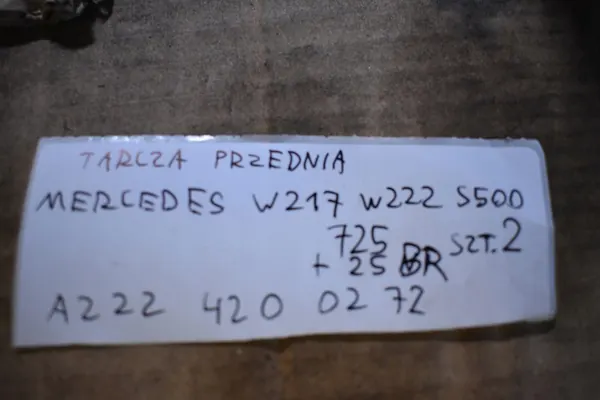 Voorste Schijf Mercedes W217 W222 S500 image 4