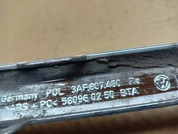 VW PASSAT B7 Krominen Puskuri Listan Oikea Takana 3AF807460 image 9