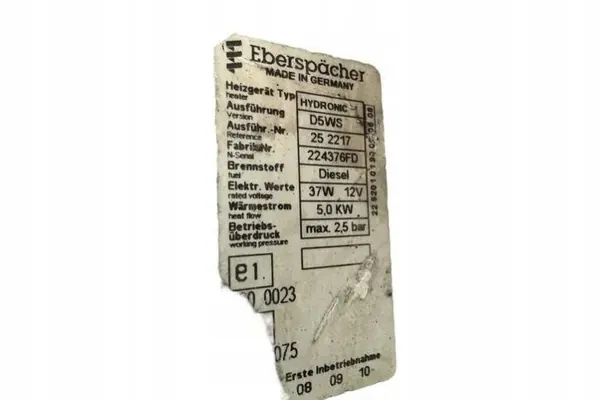 Aquecedor Webasto OEM 224376FD para Audi A6 2.4L image 6