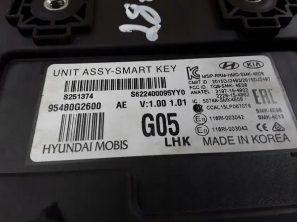 Módulo Arranque Sem Chave Hyundai Ioniq 2017 OEM 95480G2600 image 3