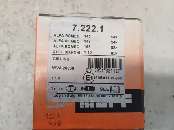 Alfa Romeo Bremsbeläge vorne OEM WVA20838 image 6