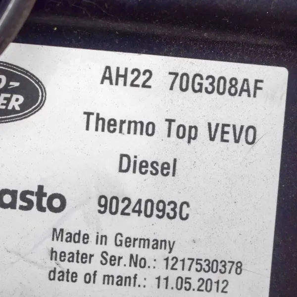 Aquecedor Webasto OEM 9024093C para Range Rover Sport image 6