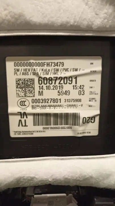 BMW 3 G21 Ovenverho Sett OEM 60872091 MIRTEX image 6