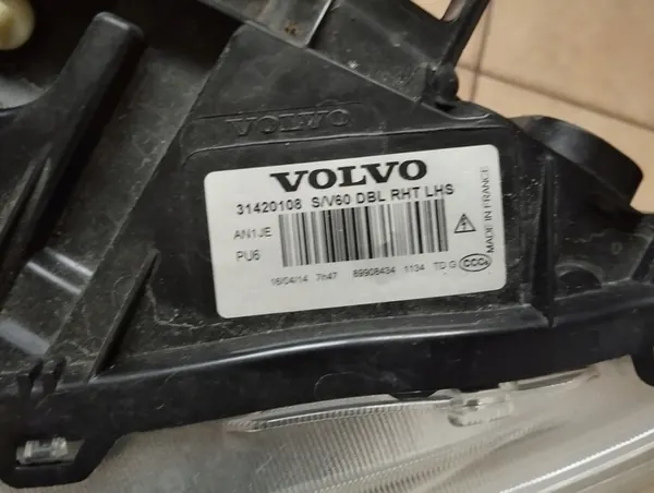 VOLVO S60 V60 Vasemman Xenon Ajovalon 31420108 image 3