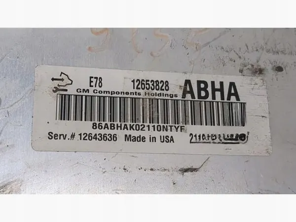 Ordinateur ECU Opel E78 12653828 ABHA image 3